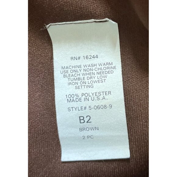 Vintage Style Brown Dress & Zebra Print Open Cardigan Set Womens Size B2 - Picture 10 of 10